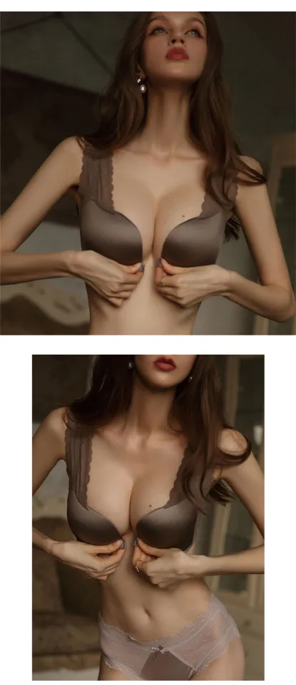 MeooLiisy New Style One-piece Seamless Bras for Women Sexy Push Up Deep V  Wire Free Underwear Solid Color Female Lingerie - AliExpress