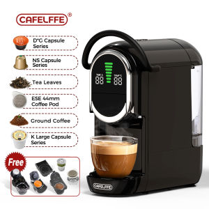 Cafelffe Capsule Coffee Machine 6in1 Hot/Cold Multiple Espresso Cafetera Cappuccino Coffee Maker Dolce Gusto/Nespresso/k-CUP Powder&Tea