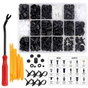 620pcs/box Car Fastener Assorted Clip Assorted Nylon Material Mixed Car Body Bumper Push Retainer Pin Rivet Retainer Auto Fastener Kit Expansion Bolt Screw For Cars