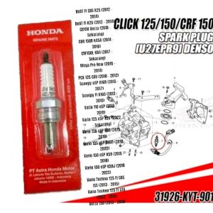 Bugi U27EPR-9 xe CRF MEGA PRO PCX SCOOPY ADV BEAT chính hãng