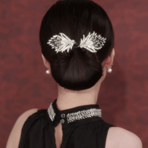 Angel Wings hairband Angel Wings Hair Plate Peacock open screen Easy to use Light Luxury Blue Feather Hair Plate