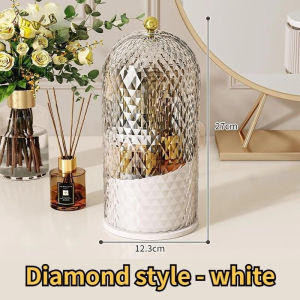 Makeup Brush Holder Organizer Auto Pop Up Storage Box Waterproof Dustproof Vanity Countertop