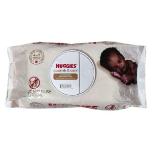 Huggies Nourish & Care Baby Wipes Cocoa Shea Butter 4-in-1 Sensitive Skincare 56 wipes