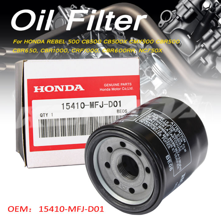 thumbnail image 2 of Cbr500r Oil Filter Oil Filter For HONDA CB500F CB500X ABS CB600F CB600S CB650F CB900F CBF1000 F CBR1000RR CBR500R CBR600F4I Engine Bike Motorcycle Honda Foreman 500 Oil 2 of 9