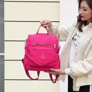 Women Waterproof Backpack Nylon Rucksack Large Capacity Lightweight Shoulder Bag Casual Travel School Daily Bag