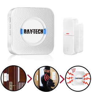 DAYTECH Wireless Door Sensor Open Chime Door Bell DIY Home Security Alarm System Entrance Entry Alert Detector Kit For Home Store Office(DS01)