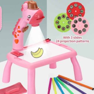Learning educational baby table projection painting toys/ Meja lukisan pembelajaran/儿童智能投影绘画机学习绘画桌/