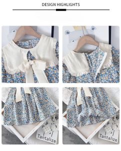 มินิเดรสเจ้าหญิงสไตล์เกาหลี นิเดรส แฟชั่นเด็ก ชุดเด็กหญิง เดรสเด็กผู้หญิง