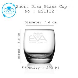 Bộ 6 Ly Thuỷ Tinh Kim Cương Lục Giác Chịu Nhiệt Deli 310ML Diamond Shape Wiskey Glass Deli ES5163-2