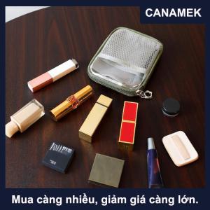【CANAMEK】 1pcs tai nghe cáp dữ liệu PVC rõ ràng túi lưu trữ không thấm nước công suất lớn túi vệ sinh cá nhân đa chức năng vỏ cứng tổ chức