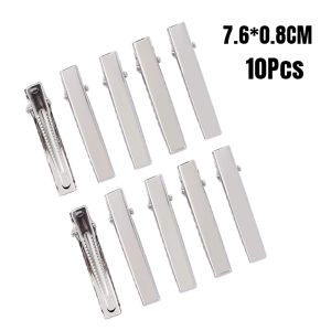 Nurm 10Pcs Fashion Ladies Hair Clip Hair Accessories Duckbill Clip Alligator Clips Black/Silver Hairclips