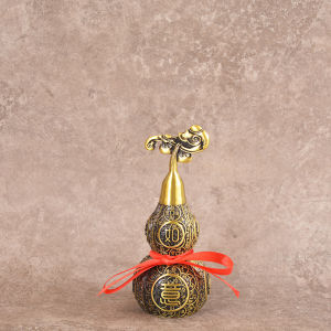 Lucky Fengshui Brass Gourds Auspicious Hulu Office Fortune Decoration Home Decor