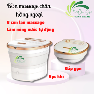 Bồn massage chân hồng ngoại gấp gọn mẫu mới | Bồn ngâm chân massage gấp gọn