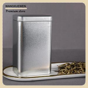 [COD] Metal Retro Square Tea Can Candy Food Storage Case with Lid Packaging Box Containers