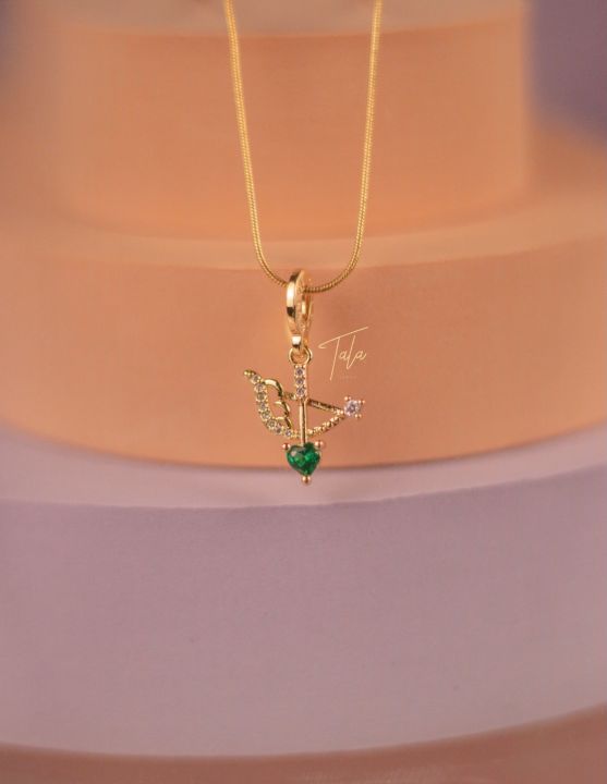 Cupid's Arrow Necklace Bow and Arrow Necklace Gift for Her Valentine's Day  Gift Cupid Jewelry Cupid Necklace Green Emerald Love Jewelry - China  Cupid's Arrow Necklace and Bow and Arrow Necklace price |