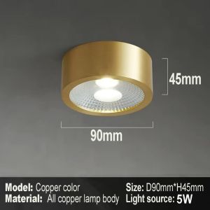 Nordic Surface Mounted Downlight 5W 10W LED Ultra-thin Ceiling Spotlight Porch Corridor Shop Light