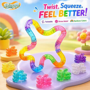 Aoduoyaya Crystal Tangle Fidget Toy Twist Bend Rotating Sensory Stress Relief Focus Desk Toy Gift