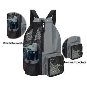 JS SHOP 1Pcs Fitness Sports Bag Convenient Drawstring Design Water Bottle Outdoor Backpack Beach Bag