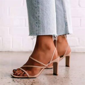 [Free Shipping] In-stock plus-size womens high-heeled sandals