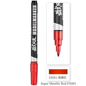 0.7mm Super Metallic Marker Pen MS028 EX001-EX009 for Gundam Gunpla GK DIY Marker Metal Color Pens Propylene Nylon Painting Pen