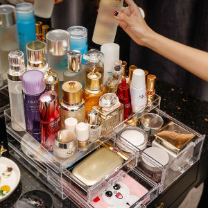 [COD] Starlight Kotak Make Up Acrylic Rak Kosmetik Organizer Rak Serbaguna Storage Box Cosmetic HRM302