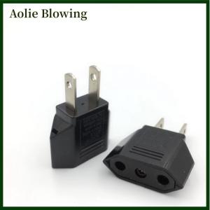 Aolie EU Euro Europe to US USA Power Jack Wall Plug Converter Travel Adapter Adaptor