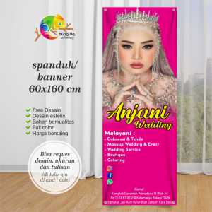 Cetak Spanduk Banner Salon Makeup Model Pink