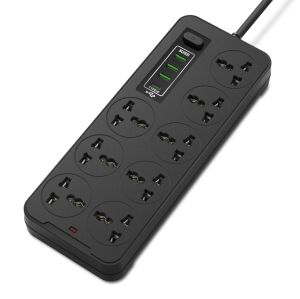 Ổ Cắm Điện Đa Năng Cao Cấp A8 Sạc Nhanh Cổng USB TypeC Chịu Tải 2500w An Toàn Chịu Nhiệt Dây 2M