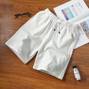 2024 Summer Mens Fashion Trend Ultra thin Pure Cotton Loose Casual Simple Sports Versatile 5/4 Shorts