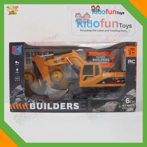 Remot Kontrol Truck Excavator Alloy 6CHannel RC Mobil Beko Bisa Putar 360° ada Asap Lampu & Suara