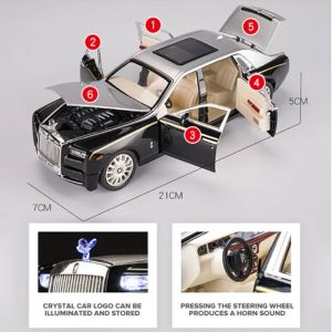 Mô phỏng xe kinh doanh Rolls Royce Phantom VIII tỷ lệ 1:24 bằng mở cửa quán tính mô hình xe ô tô