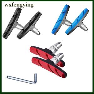 wxfengying ผ้าเบรกจักรยานแบบเงียบทนทาน1คู่แผ่นรองเบรกสำหรับขี่รองเท้าแผ่นยางกันกระแทกติดทนนาน