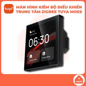 Màn hình kiêm bộ điều khiển trung tâm zigbee Tuya Moes tích hợp trợ lý Alexa điều khiển thiết bị