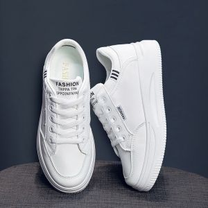 IELGY Womens Versatile Breathable White Board Shoes Platform Athleisure Student