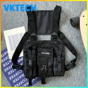 Vktech Molle Shoulder Bag Oxford Cloth Molle Shoulder Vest Bags Multiple Pockets Lightweight for Outdoor Camping Supplies