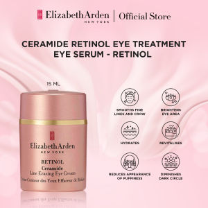 Elizabeth Arden Ceramide Retinol Eye Treatment 15ml - Eye Serum - Retinol - Mengurangi Garis Halus Area Mata - Mencerahkan - Mengencangkan - Best Seller
