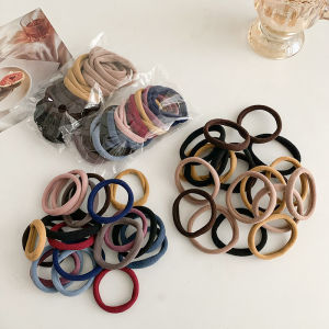 AISHG20Pcs/set Super Soft Seamless Hair Tie High Elastic Hair Rope Head Rope Black Rubber Band Women s Hair Accessories