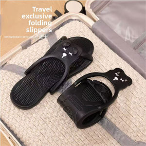Portable Foldable Slippers for Women Travel Lightweight EVA Non-Slip Soft Sole Summer Sandals Couple Beach Slides