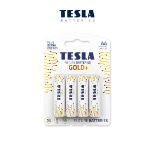 TESLA GOLD+ Alkaline Batteries - AA / AAA (4 Pcs) | Maximum Performance | Long-Lasting Battery Life | High Power | Anti-Leak