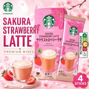 Starbucks Toffee Nut Latte Premium Christmas Instant Coffee Mix 4 Sticks 92g