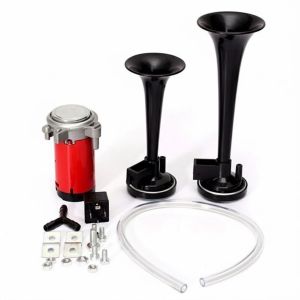 KLAKSON ANGIN 2 TROMPET 2 CORONG KLAKSON 2 TEROMPET DINAMO 12V 24V UNIVERSAL MOTOR MOBIL dan TRUK
