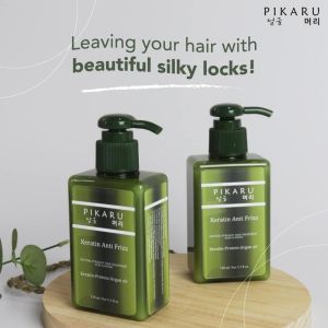 PIKARU KERATIN ANTI FRIZZ 150ML PERAWATAN RAMBUT RONTOK ALAMI HAIR SMOOTHING LURUS LEMBUT