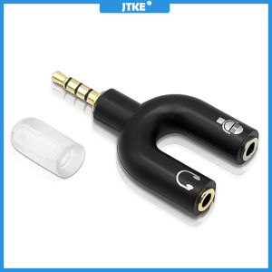 ตัวแปลงตัวเชื่อมต่อหูฟัง 3.5มม. อะแดปเตอร์ แยกเสียงเป็นไมโครโฟนสำหรับโทรศัพท์พีซี