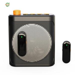Portable Speaker Megaphone with Dual Lavalier Lapel Clip BT Microphone for Streaming Class Speech Meeting Yoga Guides [Winnereco World]