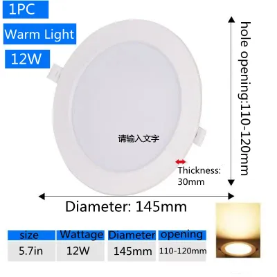 Ultra-thin LED Down light Pin Light Recessed Spotlight Pin Light 6W 9W 12W High quality High Brightness Led Ceiling Lamp for Bedroom Living room Bathroom Study