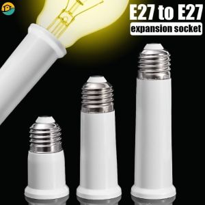 DAWEIF Plastic E27 To E27 Extender White 65mm/95mm/120mm Light Bulb Adaptor Lighting Parts Converter Holder