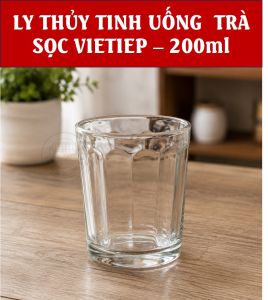 Bộ 6 ly thủy tinh Sọc 200ml – Ly uống trà cà phê nhỏ gọn thủy tinh dày đẹp tiện dụng cho gia đình & quán