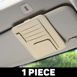 Car Sun Visor Organizer Multi-Pocket Credit Card Sun Glasses Pens Holder Storage Bag with Clip Auto Interior Accessories