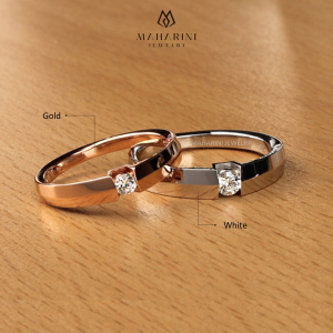 Cincin Nikah Pasangan Tunangan Lamaran Couple Perak Palladium Platinum Emas MH