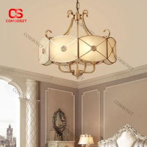 Đèn Treo Trần Chao Mica Chia Ô Phong Cách Tân Cổ Điển